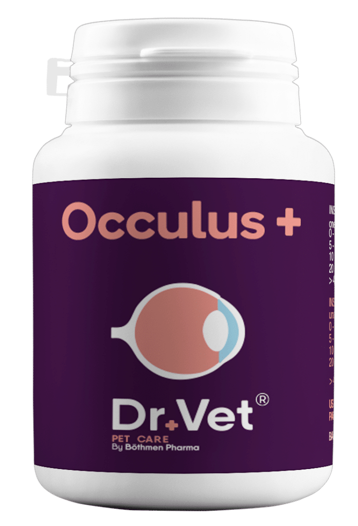 nutrientes al cristalino y mejora la salud visual en el desarrollo de cataratas geriátricas, diabéticas o por hipocalcemia de perros y gatos.