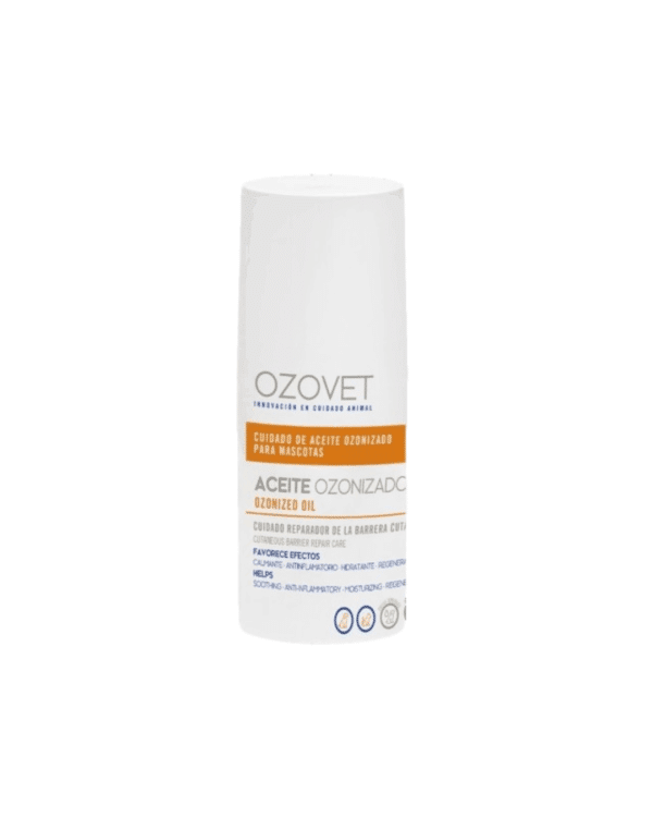 Ozopets es un aceite ozonizado para problemas dermatológicos en perros y gatos. Calma el dolor, y reduce la inflamación y el picor.
