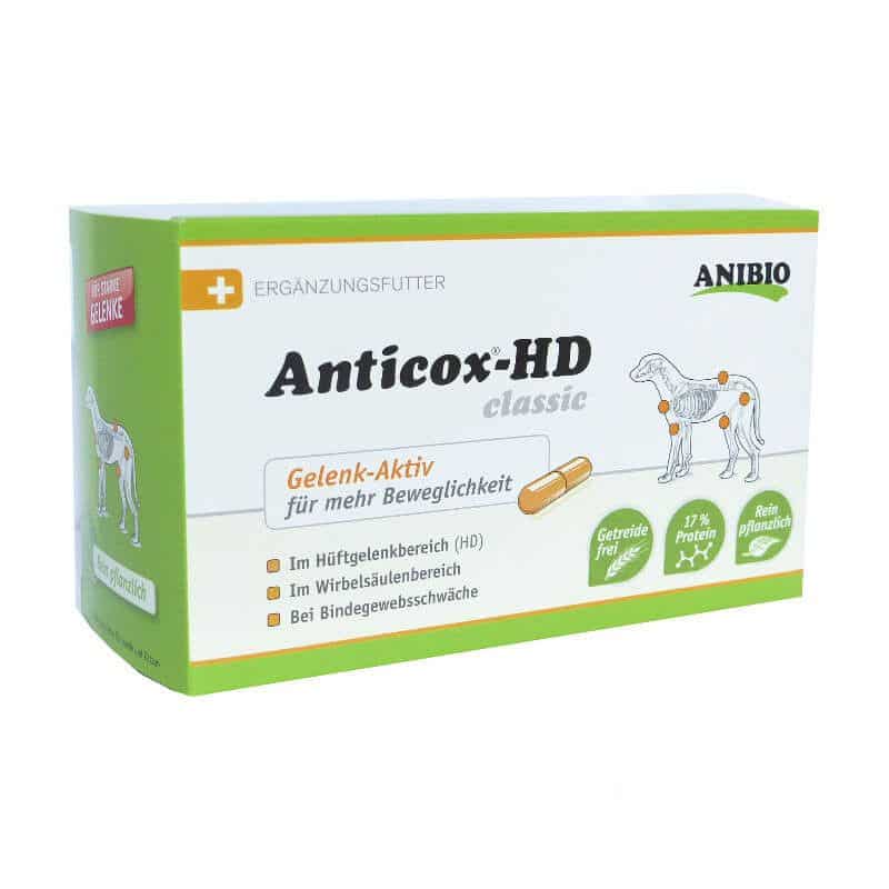 Condroprotector natural Anticox-HD Akut de Anibio para perros y gatos. Indicado para sus articulaciones y tejido conjuntivo.