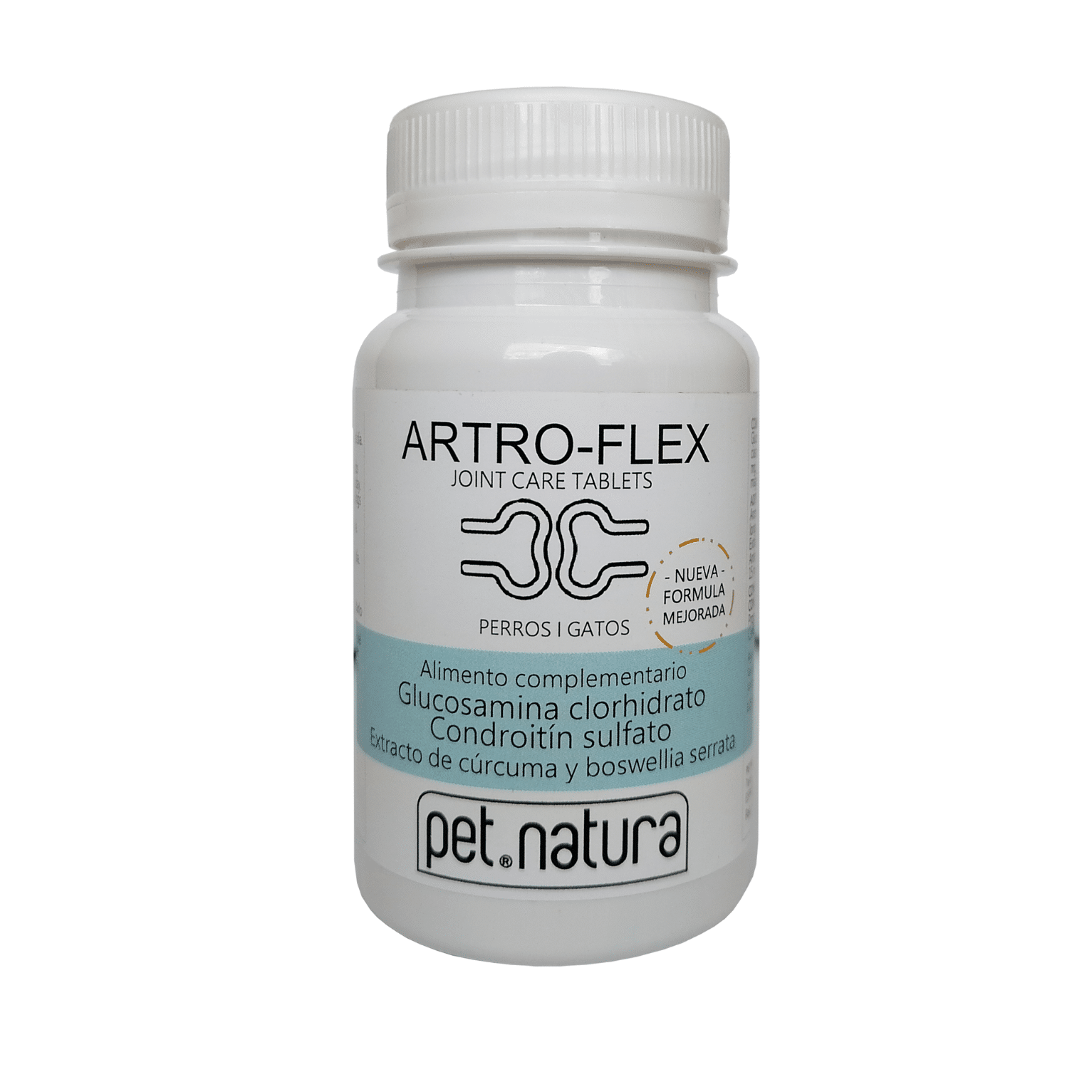 Artroflex es un suplemento nutricional en pastillas recomendado para artrosis u otras lesiones ya existentes articulares en gatos y perros.