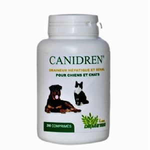 Canidren es un complemento alimenticio compuesto por lespedeza capitata, cardo-alcachofa y rábano negro que actúa de forma sinérgica en los riñones y el hígado.