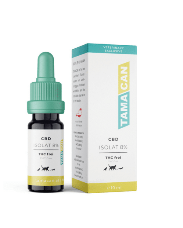 CBD 8%  para gatos es un extracto de Cannabis 100% natural de espectro completo, con extracto de vainilla,  como mejora de palatabilidad para gatos