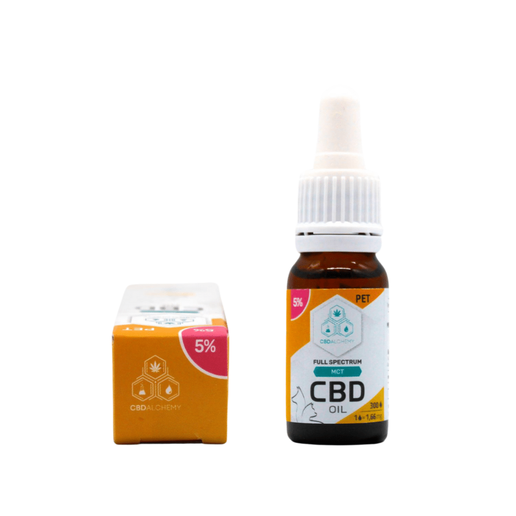 Aceite de CBD para perros y gatos de la más alta calidad. Al 5%, ayuda con la ansiedad, problemas dermatológicos, infecciones, dolor crónico.