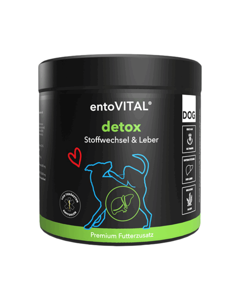 Detox para perros desintoxica y estimula el organismo además de eliminar toxinas. con alcachofa, cardo mariano y MSM entre otros ingredient