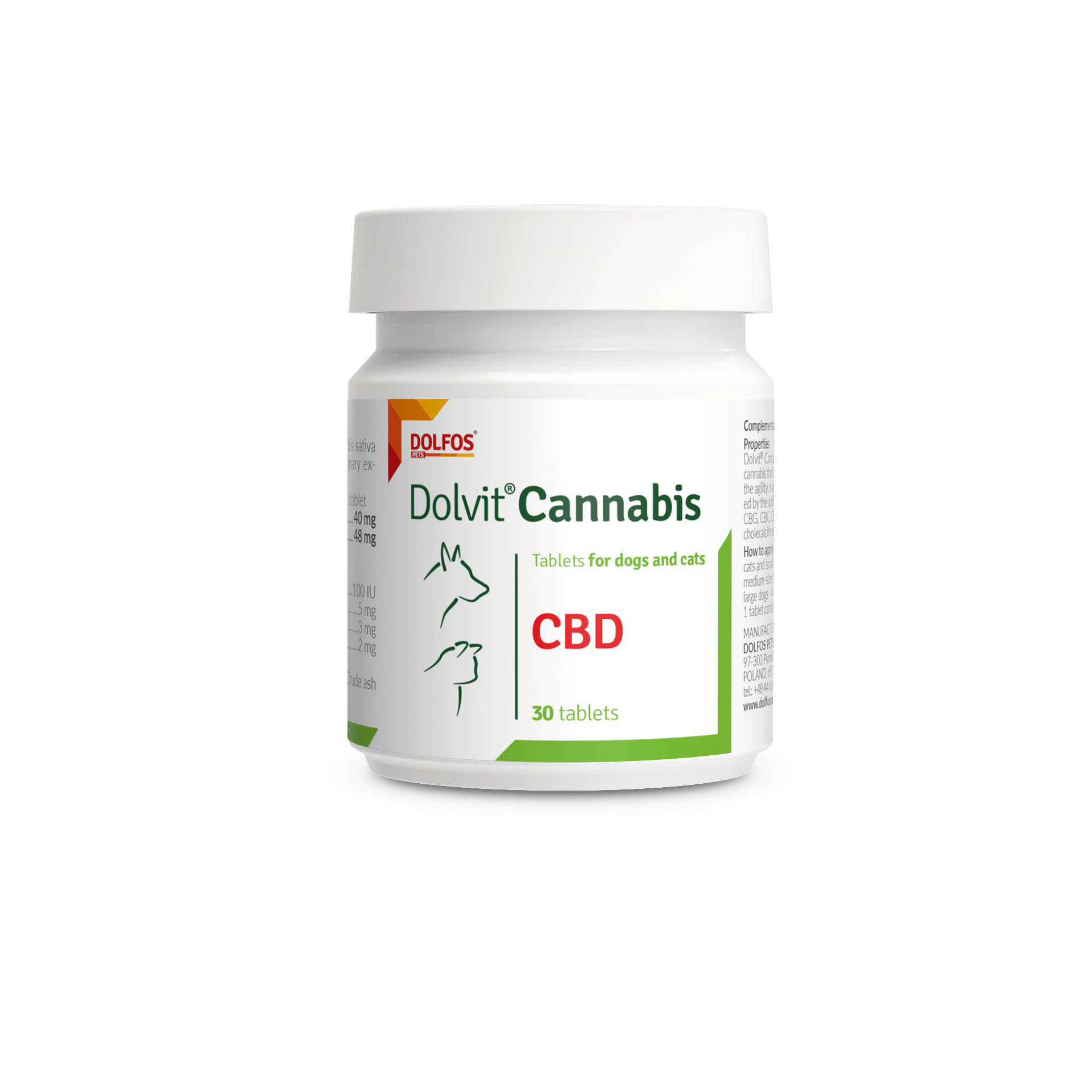 DOLVIT CANNABIS  es CBD 10% en pastillas con beta-glucano y antioxidante para perros y gatos. Ansiedad Problemas dermatológicos Dolor crónico