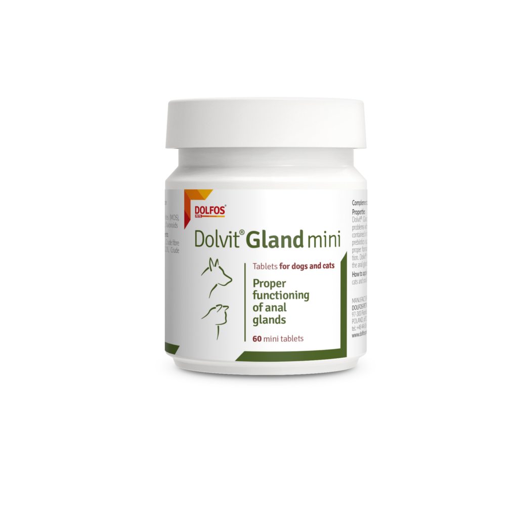 Dolvit Gland mini glándulas anales gatos y perros, es un producto natural para perros que tienen problemas para vaciar las glándulas perianales.