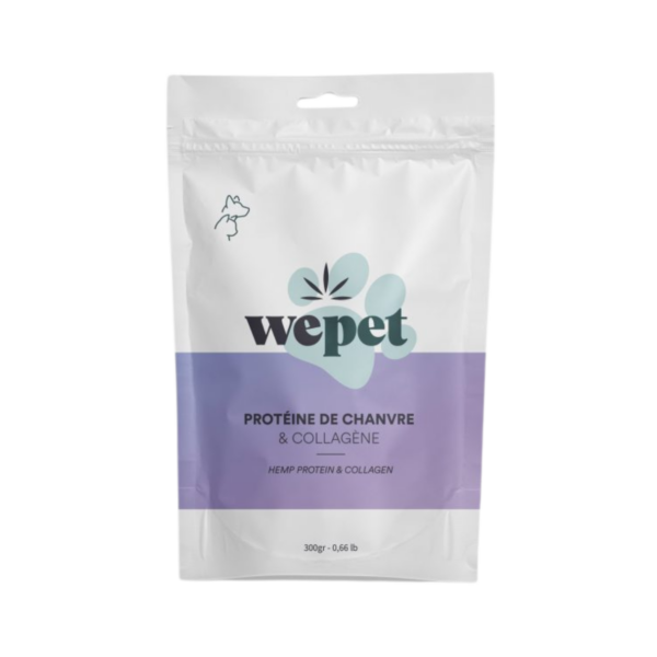 Hemp protein and collagen for dogs naturally protects joints and muscles for both puppies and seniors.
