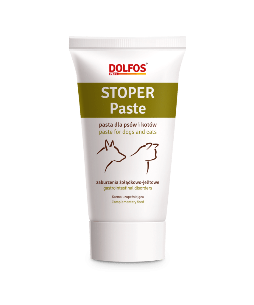 Antidiarreico Stoper paste reduce los trastornos agudos por mala absorción intestinal bloquea diarreas agudas en perros y gatos